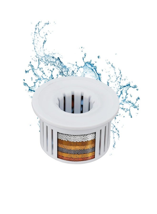 RUMOSE High Output Revitalizing Shower Head Filter - Effectively Remove Chlorine, Hard Water, Fluoride, Heavy Metals, Organics etc. Improve Your Skin and Hair, White Replacement Filter - Image 1
