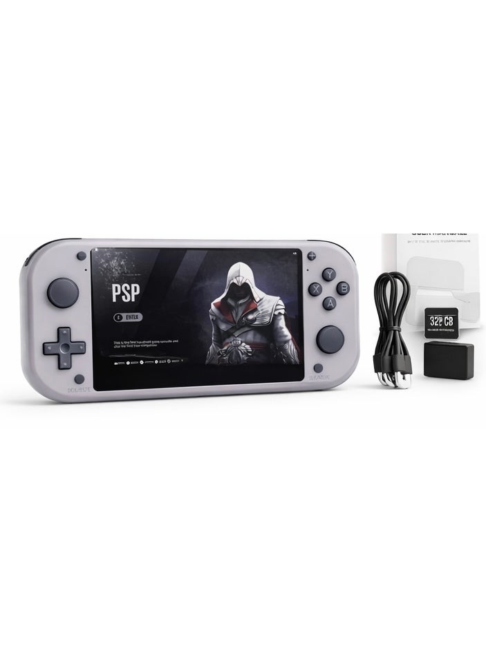 MI7 4.3” HD Portable Handheld Game Console – 2000mAh Battery – Retro Video Gaming Player – TF Card Support – Grey - Image 4
