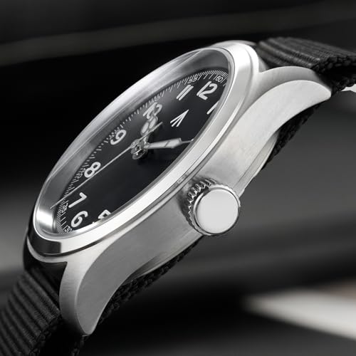 TACTICAL FROG Militado ML08 515 Movement Field Watch 38mm Men's Military Watch with Canlender Sapphire Crystal 10 ATM Waterproof Analog Watches for Men and Women, Green Dial - Image 5