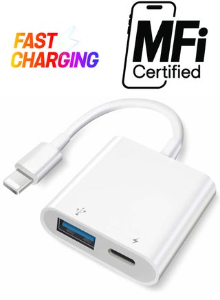Suitable for Iphone/Ipad Usb Adapter, Otg Adapter, Usb Camera Adapter, Plug And Play, With Fast Charging Port, Compatible With Card Reader/Usb Flash Drive/Keyboard/Mouse - pzsku/ZD74DCDCC6705C7811D58Z/45/_/1738233823/08f754ec-ab0a-4f85-9aab-0982ed38b51f