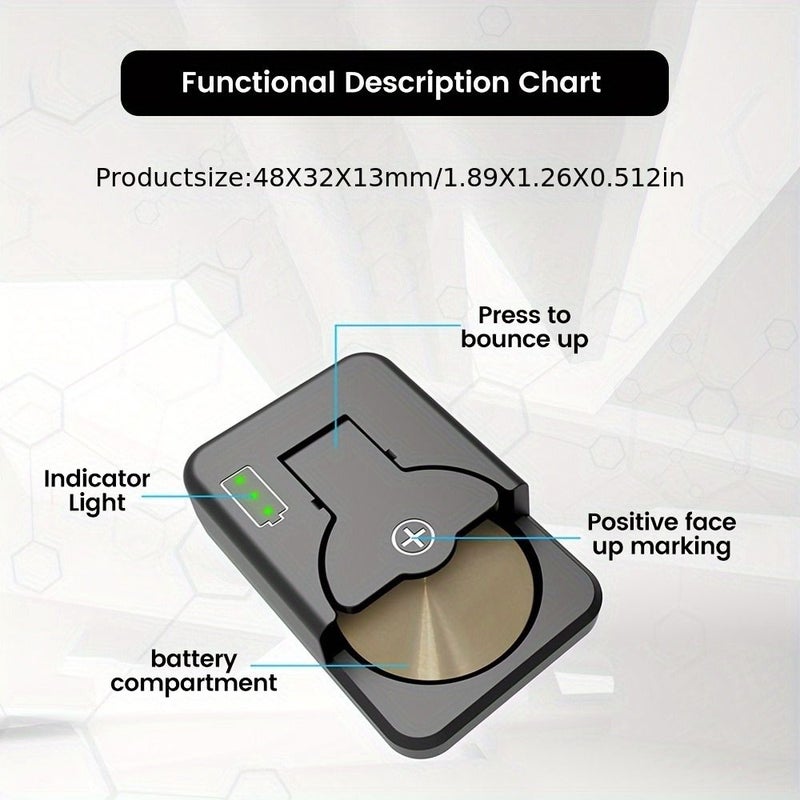 شاحن بطارية زرية قابلة لإعادة الشحن عبر USB، لون أسود، مع حماية ذكية، متوافق مع موديلات متعددة للأجهزة الإلكترونية، البطاريات غير متضمنة، بناء متين. - Image 2
