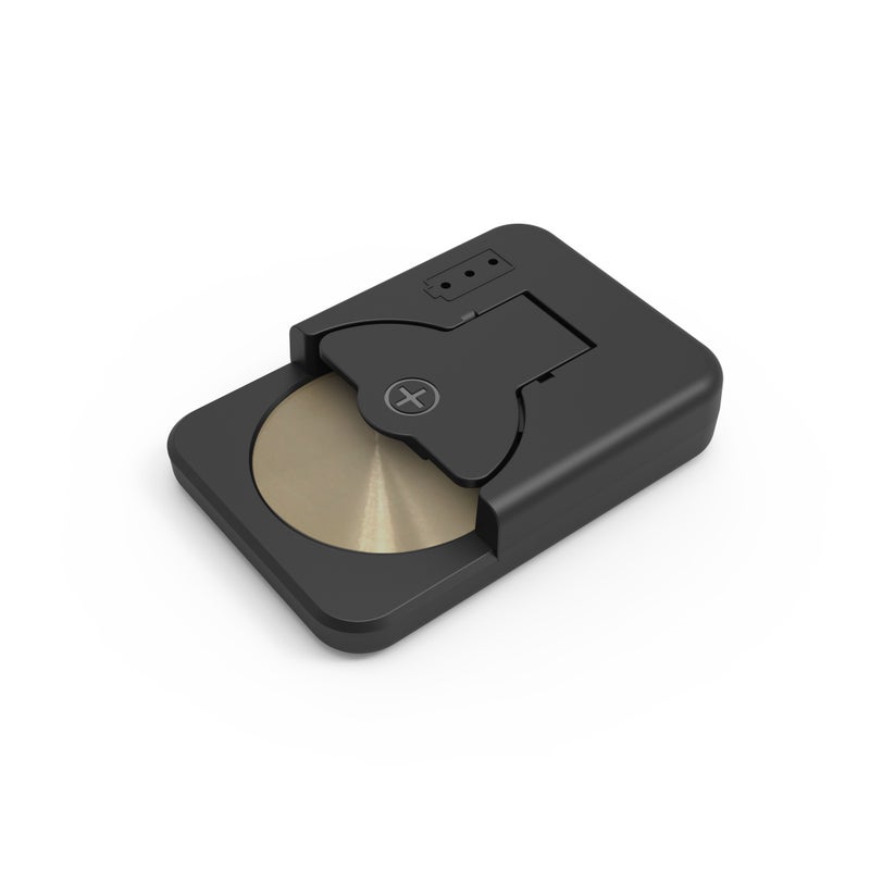 شاحن بطارية زرية قابلة لإعادة الشحن عبر USB، لون أسود، مع حماية ذكية، متوافق مع موديلات متعددة للأجهزة الإلكترونية، البطاريات غير متضمنة، بناء متين. - Image 1