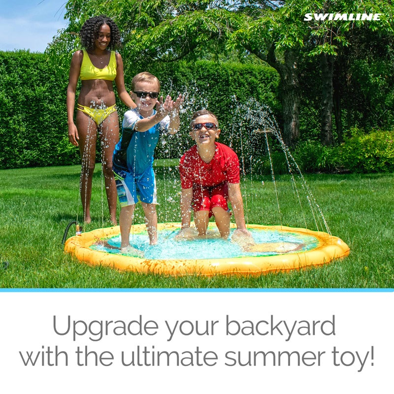 SWIMLINE 68 Inch Sprinkler Mat and Splash Play Mini Pool Outdoor Water Toy Safari Adventure | for Kids and Family Fun | Exciting Backyard Water Action - Image 2