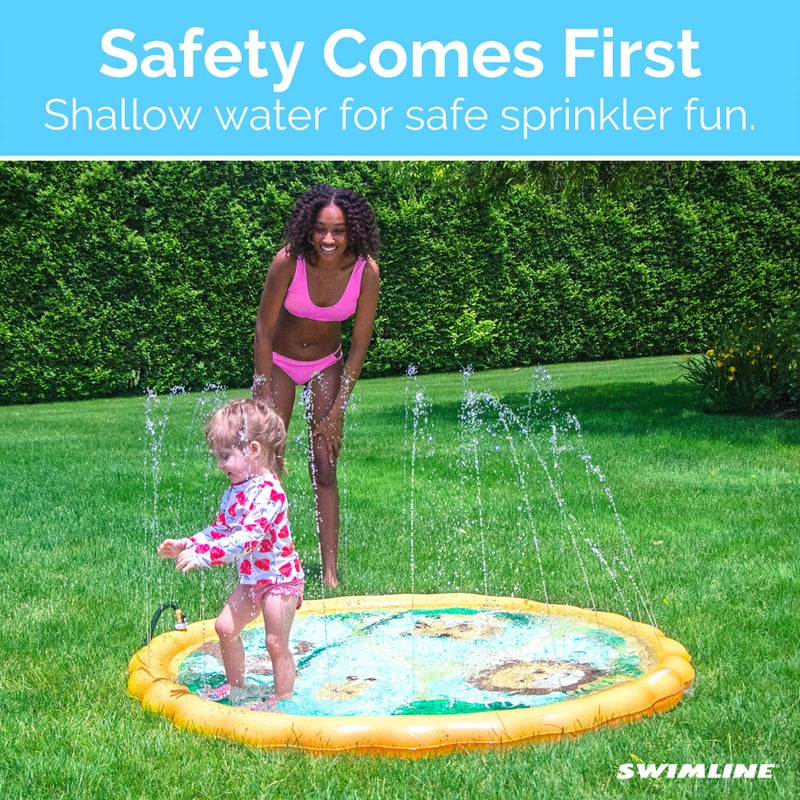 SWIMLINE 68 Inch Sprinkler Mat and Splash Play Mini Pool Outdoor Water Toy Safari Adventure | for Kids and Family Fun | Exciting Backyard Water Action - Image 4