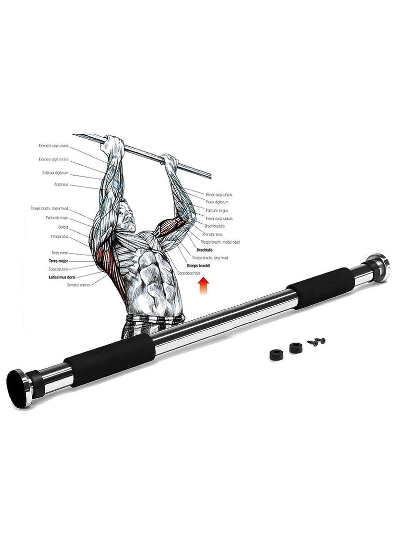 SportQ - Doorway Gym Bar, Adjustable Chin Up and Pull Up Bar With Foam Grips - 100 KG - Image 1