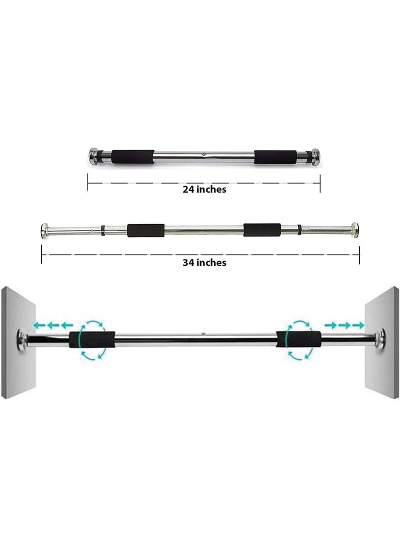 SportQ - SportQ® Door Bar Exercise Bar Home Gym Doorway Exercise 60-100cm, Gym Exercise Bar, Brain Training and Fitness, Adjustable Size - Image 1
