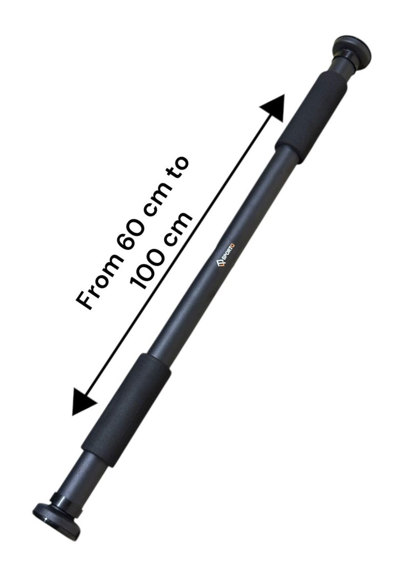SportQ - SportQ® Door Bar Exercise Bar Home Gym Doorway Exercise 60-100cm, Gym Exercise Bar, Brain Training and Fitness, Adjustable Size - Image 1
