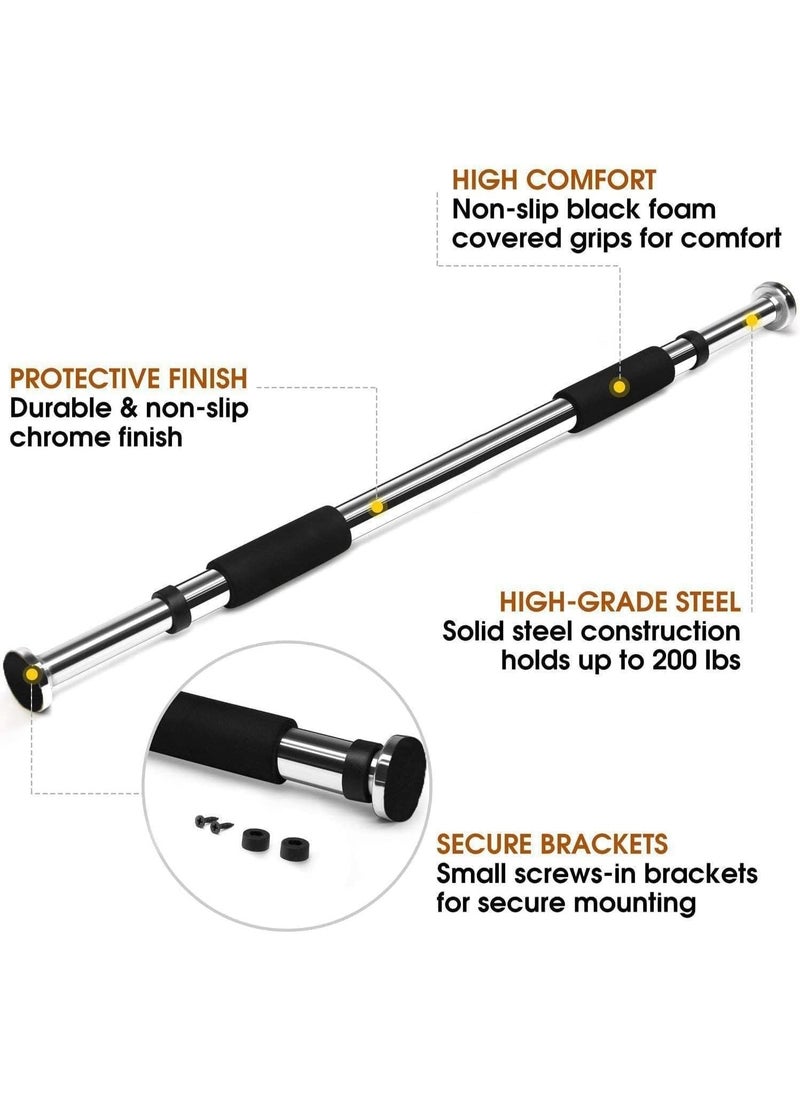 SportQ - SportQ® Door Bar Exercise Bar Home Gym Doorway Exercise 60-100cm, Gym Exercise Bar, Brain Training and Fitness, Adjustable Size - Image 1