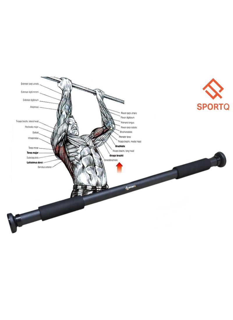 SportQ SportQ® Door Bar Exercise Bar Home Gym Doorway Exercise 60-100cm, Gym Exercise Bar, Brain Training and Fitness, Adjustable Size  - Image 1