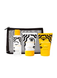 PATTERN PATTERN Beauty by Tracee Ellis Ross Texture Travel Kit for Curly & Coily Hair, 3a-4c, Includes 3 oz Leave-In Conditioner, 3 oz Intensive Conditioner, 3 oz Cleansing Shampoo 