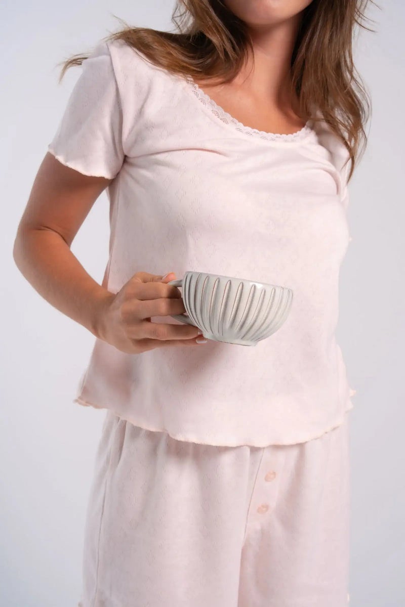 Carina طقم بيجاما مريح بقصة عادية - Image 3