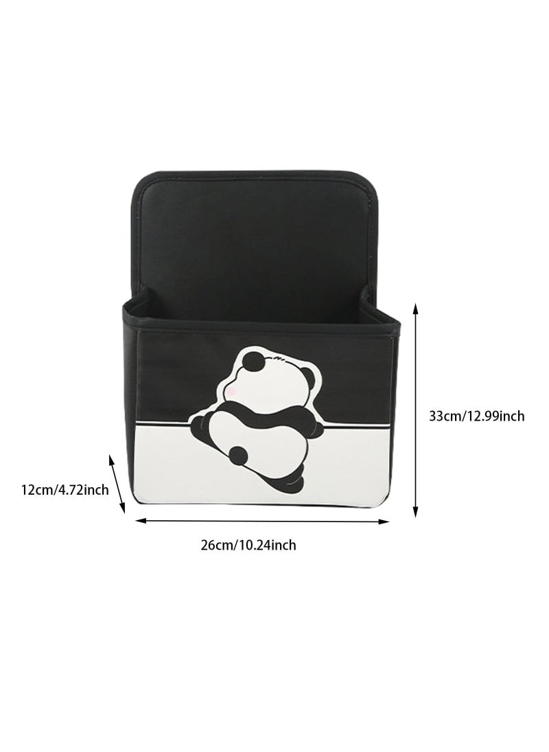 Meetion - Universal Car Trunk Organizer Shoe Storage Box for Car Large Capacity Black Vehicle Organizer Leather Car Storage Organizer - Image 1
