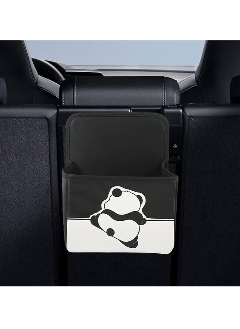 Meetion - Universal Car Trunk Organizer Shoe Storage Box for Car Large Capacity Black Vehicle Organizer Leather Car Storage Organizer - Image 1