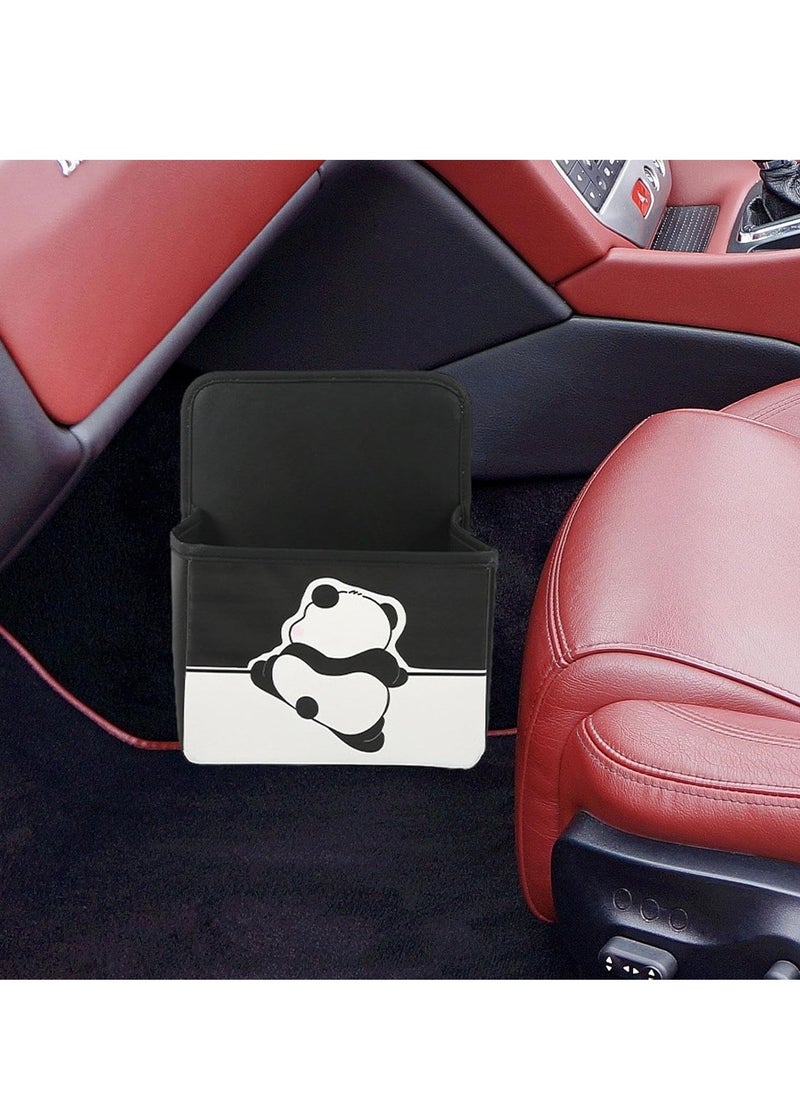 Meetion - Universal Car Trunk Organizer Shoe Storage Box for Car Large Capacity Black Vehicle Organizer Leather Car Storage Organizer - Image 1