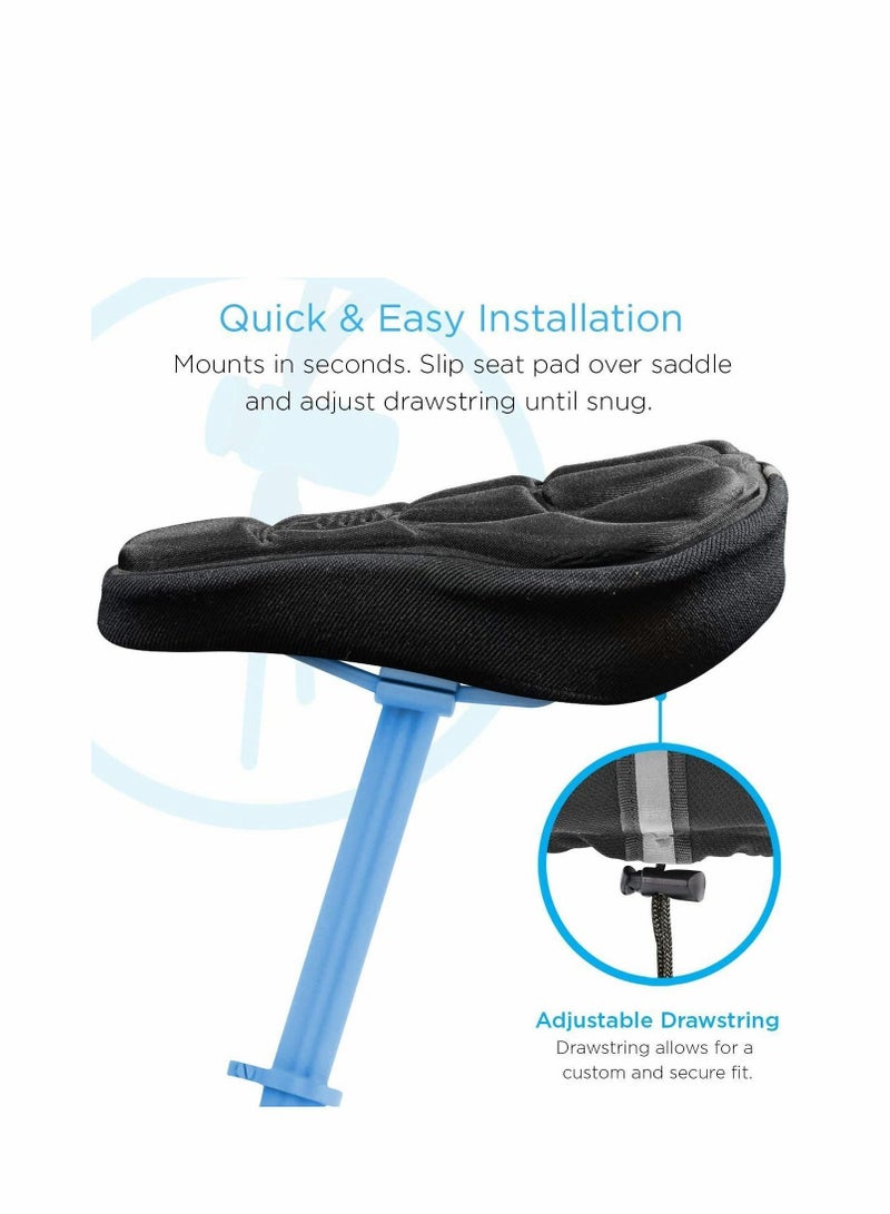 Y&D Bike Bicycle 3D Gel Silicone Saddle Cover Seat Pad Padded Soft Cushion Comfort Sport Storage Bag Triangle Frame Pouch for Cycling  - Image 5