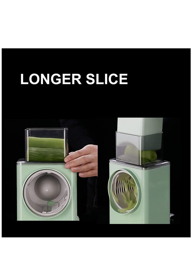 ELTRAZONE Rotary Vegetable Cutter + Cheese Grater - Vegetable Shredder Round Mandoline Slicer, Grater, Salad Maker - Large Feed Port - Suction Base - Vegetable, Fruit, Cookie, OREO, Nuts - Image 4