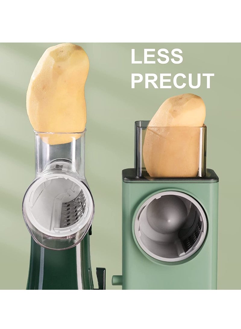 ELTRAZONE Rotary Vegetable Cutter + Cheese Grater - Vegetable Shredder Round Mandoline Slicer, Grater, Salad Maker - Large Feed Port - Suction Base - Vegetable, Fruit, Cookie, OREO, Nuts - Image 3