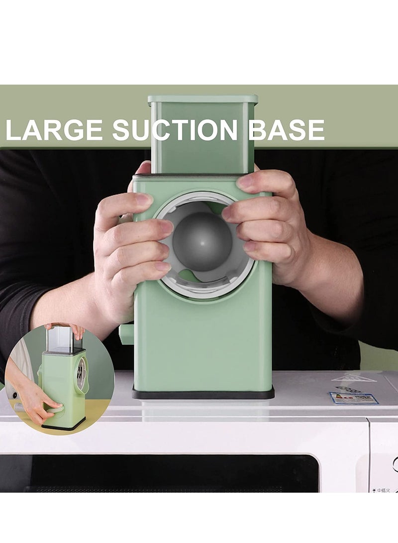 ELTRAZONE Rotary Vegetable Cutter + Cheese Grater - Vegetable Shredder Round Mandoline Slicer, Grater, Salad Maker - Large Feed Port - Suction Base - Vegetable, Fruit, Cookie, OREO, Nuts - Image 5