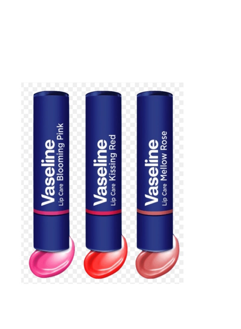 Vaseline lip care balm package consisting of pink * red * pink 3 * 3 grams - Image 2