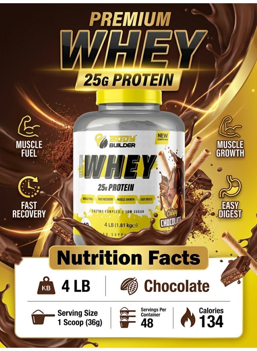 Body Builder Premium Whey Protein Chocolate 4lbs