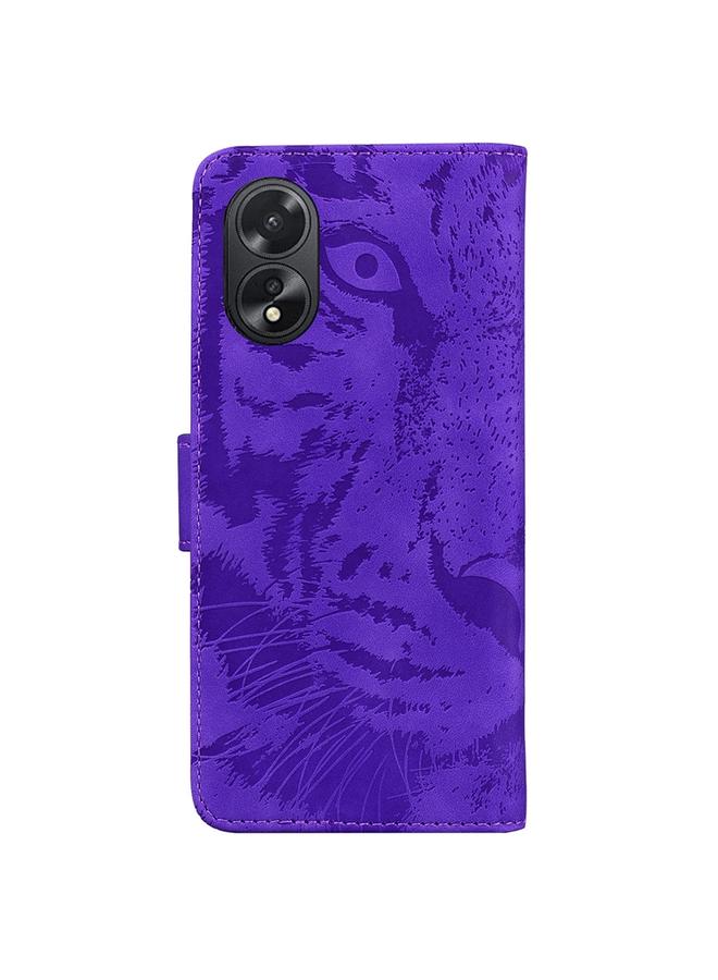 S-TOP Case For OPPO A38 4G / A18 Tiger Embossing Pattern Flip Leather Phone Case - Image 3