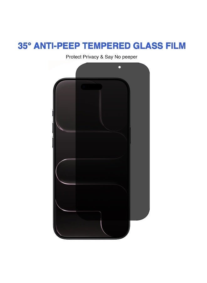 PRIMEEIGHT [3 PACK] iPhone Air Privacy Screen Protector 6.3 Inch Display Ultra Thin 9H Hardness Tempered Glass Easy to Install HD Privacy Screen - Image 2