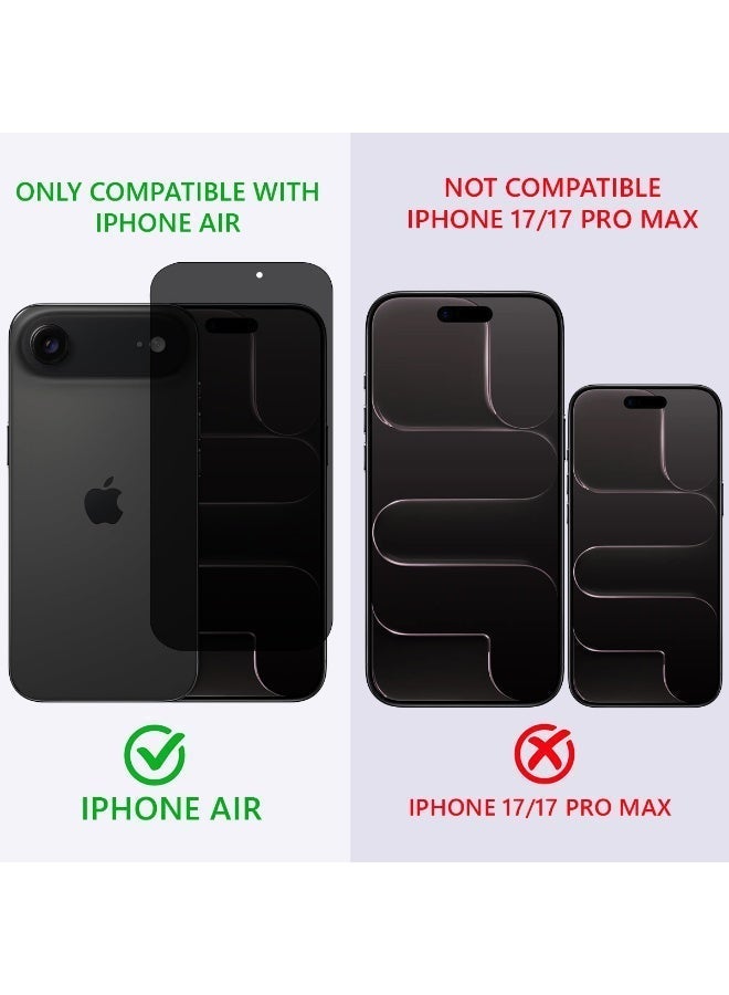 PRIMEEIGHT [3 PACK] iPhone Air Privacy Screen Protector 6.3 Inch Display Ultra Thin 9H Hardness Tempered Glass Easy to Install HD Privacy Screen - Image 5