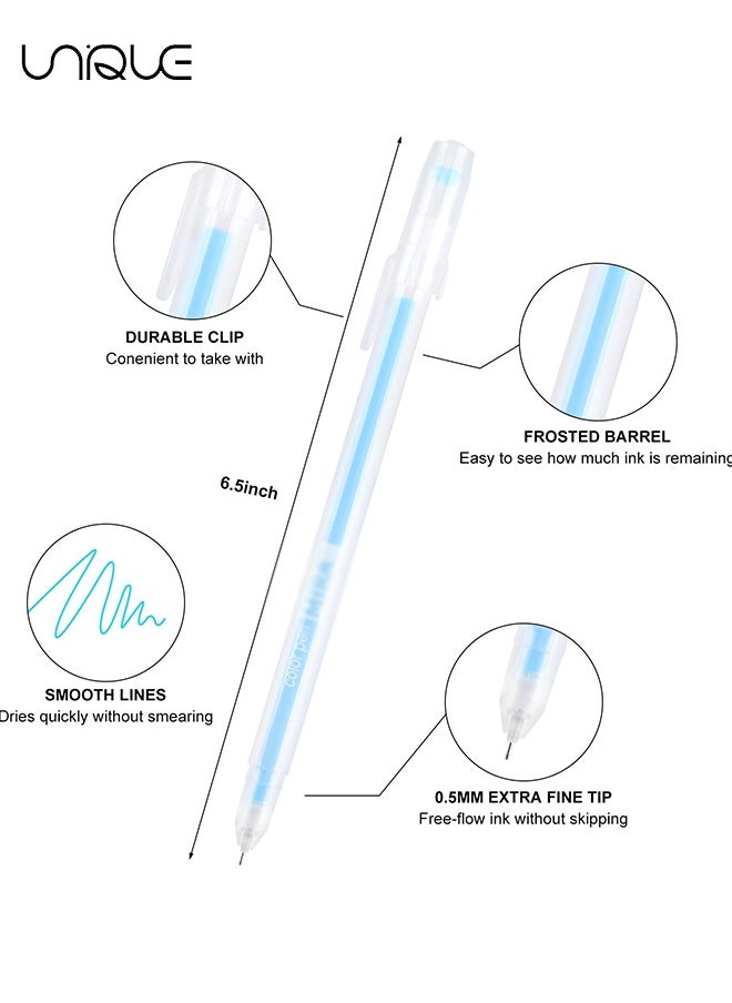 Multicolor Gel Ink Pens, 12 Pcs Ink Rollerball Pen, 0.5mm Fine Point Ballpoint Pens, Waterproof Gel Pen for Artists, Students, and Planners, Drawing and Outlining（12 Colors）