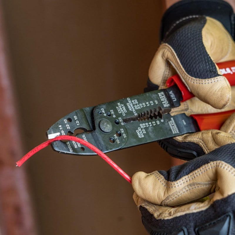 Klein Tools 1001 Multi Tool - Wire Stripper, Cutter, and Crimper for 8-22 AWG, 8.5-Inch Long, Made in USA - Image 3