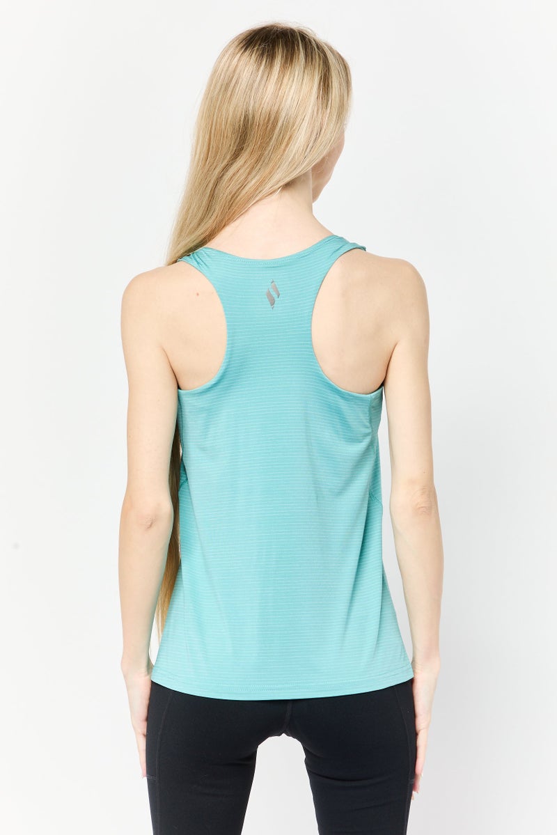 SKECHERS Women Sportswear Fit Sleeveless Padded Training Top, Dark Turquoise - Image 2