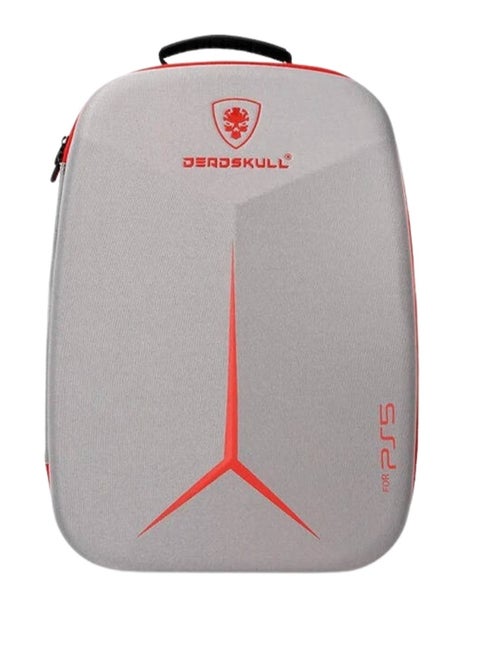 GXM DeadSkull PS5 Carrying Backpack, Polyester & EPE Material, Canvas Shell, Dacron Lining, Shockproof, Dustproof, Gray