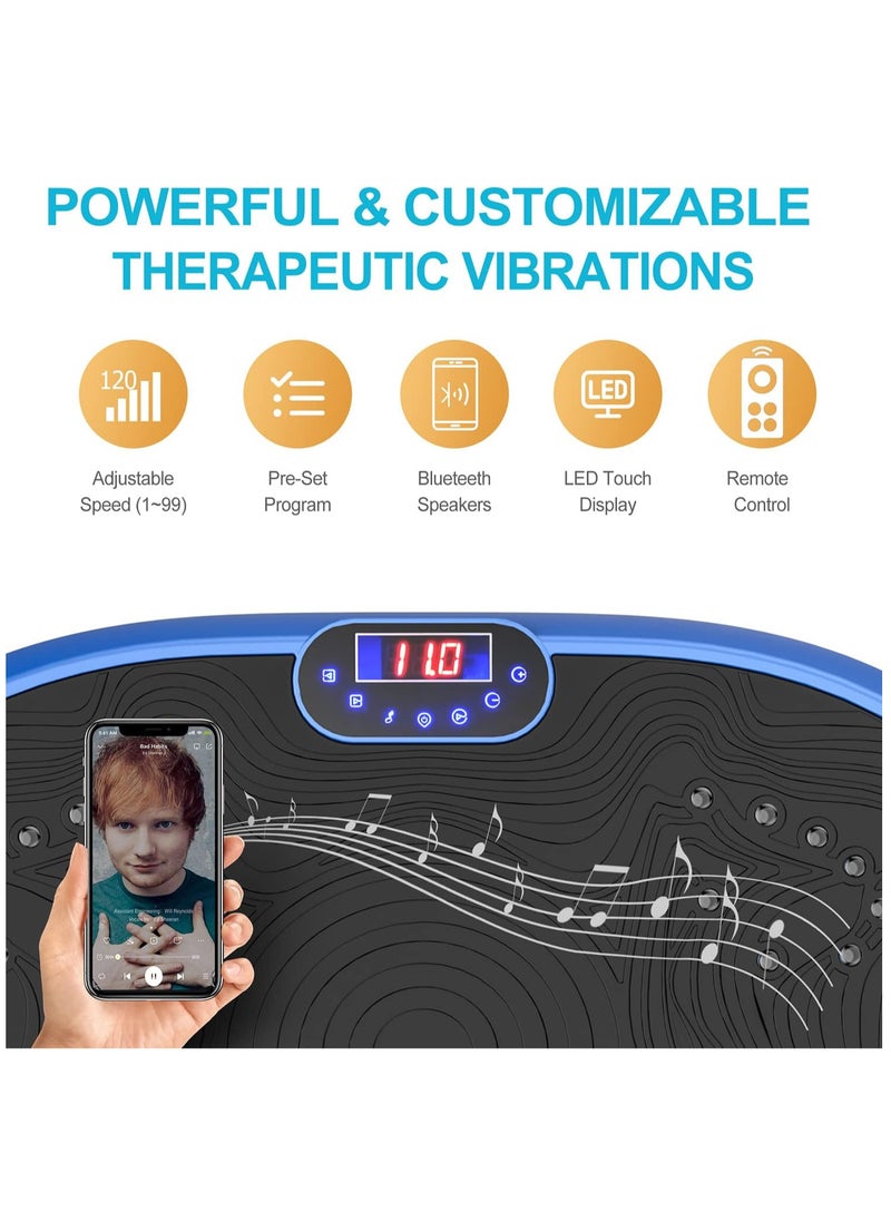 Sharpdo Vibration Plate Exercise Machine Whole Body Workout Vibrate Fitness Platform Lymphatic Drainage Machine for Weight Loss Shaping Toning Wellness Home Gyms Workout for Women Men  - Image 4