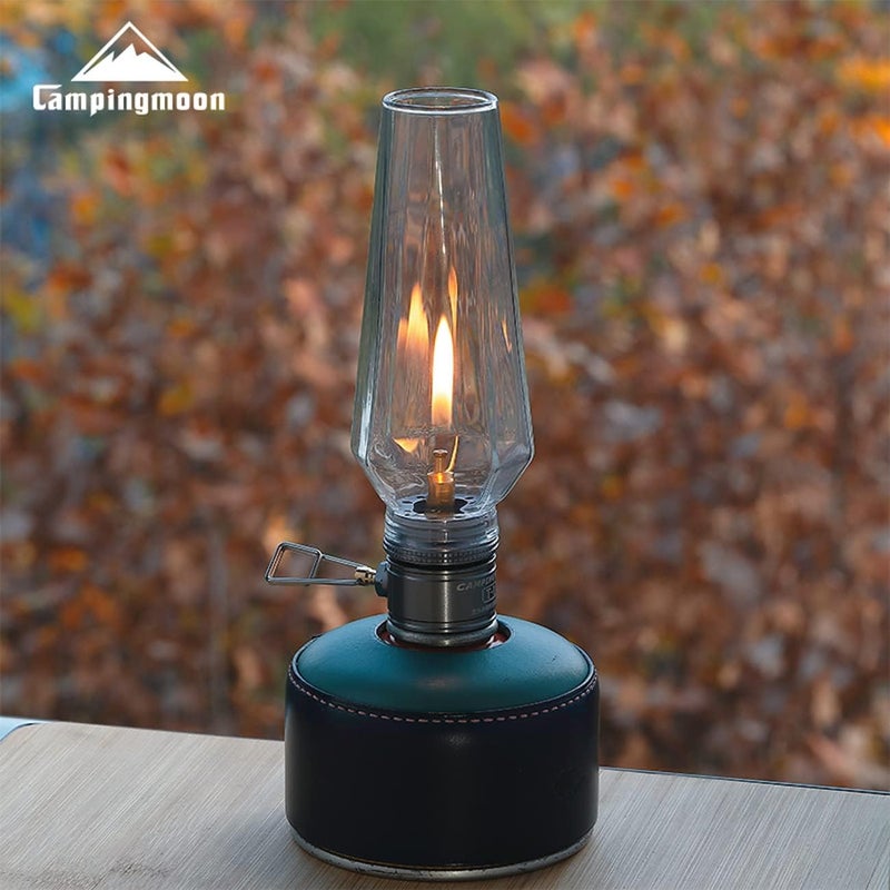 camping moon فوانيس غاز التخييم CAMPINGMOON مع علبة فوانيس خشبية T-1 - Image 2