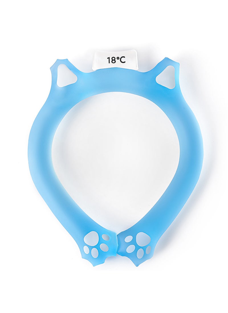 Generic Summer Cooling Neck Ring Outdoor Sports Ice Neck Ring Halter Ice Circle Pcm Material Cooling Circle Blue 18 ° 