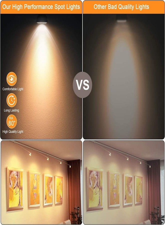VRCT مصابيح VRCT MR16 LED تعادل 50 واط من مصابيح الهالوجين، لون أبيض دافئ، مصباح كشاف GU5.3 MR16 بقوة 6 واط، غير قابل للتعتيم، زاوية شعاع 45 درجة للإضاءة الخارجية، والإضاءة المدمجة، وإضاءة المسار (عبوة من قطعتين) - Image 2