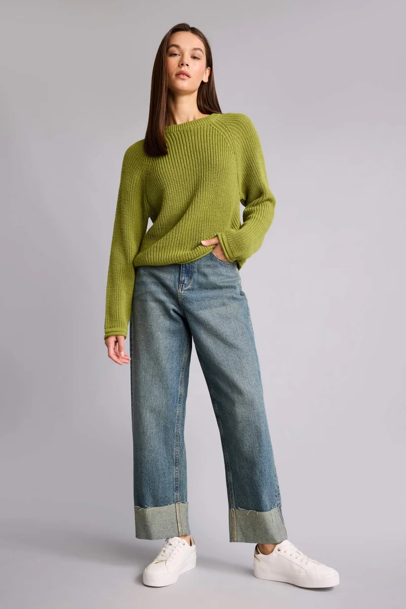 Defacto  Regular Fit Crew Neck Basic Dress Pullover for Women | Best Price UAE