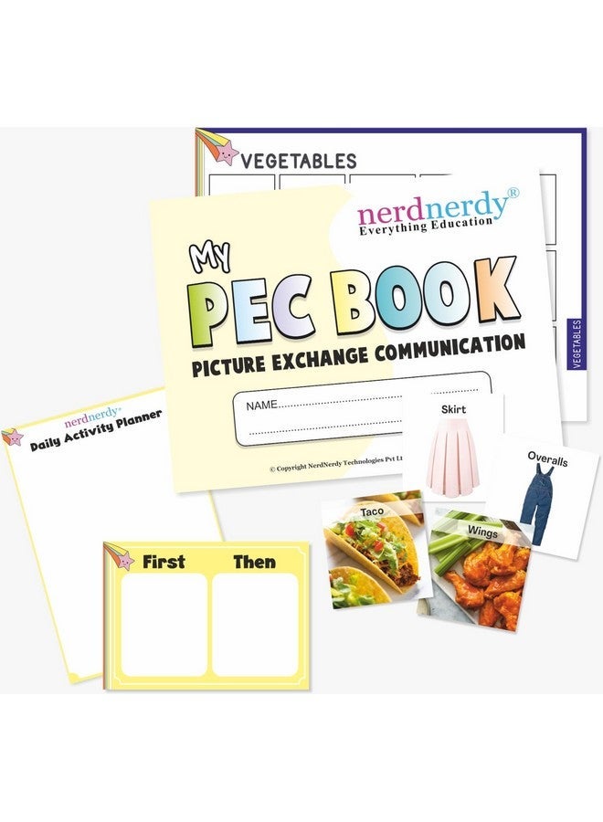 NerdNerdy PEC Kit - Picture Exchange Communication Kit Level 1/Speech Delays/Autism Toys/Visual Schedule Weekly Planner/Sensory Toys/Speech Therapy/Flash Cards/ABA Therapy/Occupational Therapy - Image 1