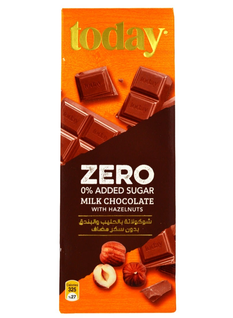 Today Chocolate Today Zero Sugar Milk Chocolate with Hazelnut 60G