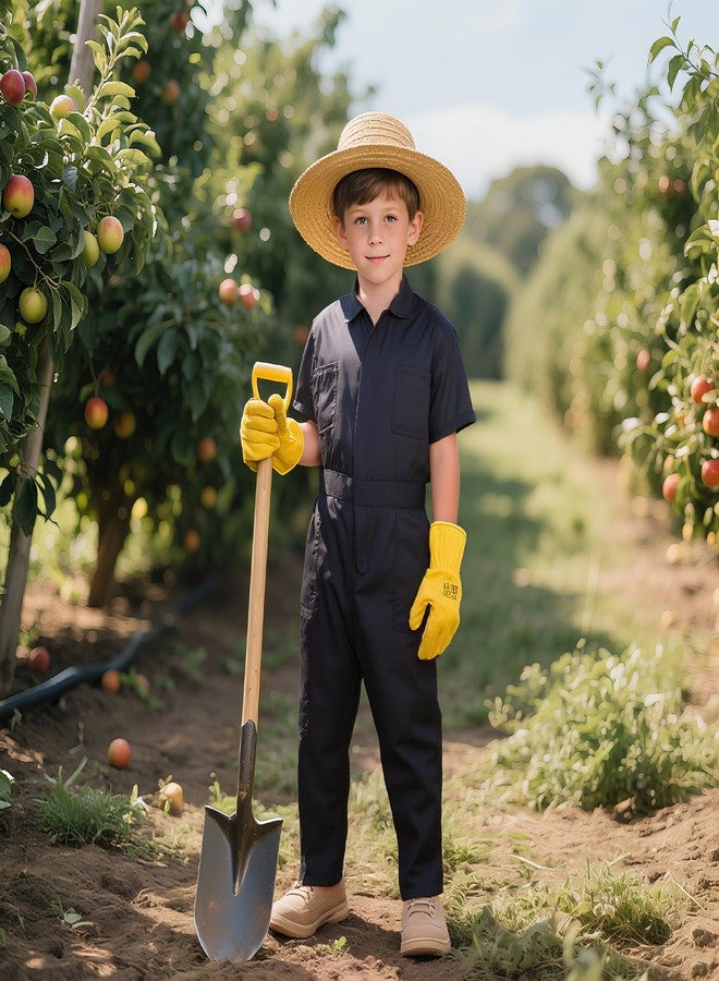 VZQI Kids Coveralls for Boys Navy Coveralls Mechanic Suit Halloween Lightweight Coveralls Jumpsuit Short Sleeve S - Image 2