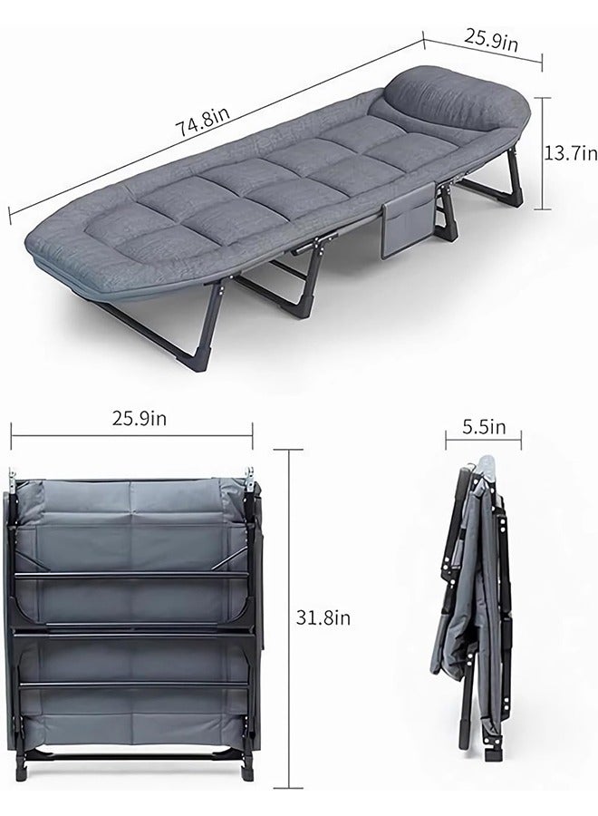 JCB CHIC Vital Premium Camping Bed Folding Bed 160 KG Capacity 8 Legs Luxury Recliner Bed Lounge Chair Adult Bed for Outdoor Beach Bed Office Camping Indoor Outdoor Foldable Lounger - Image 2
