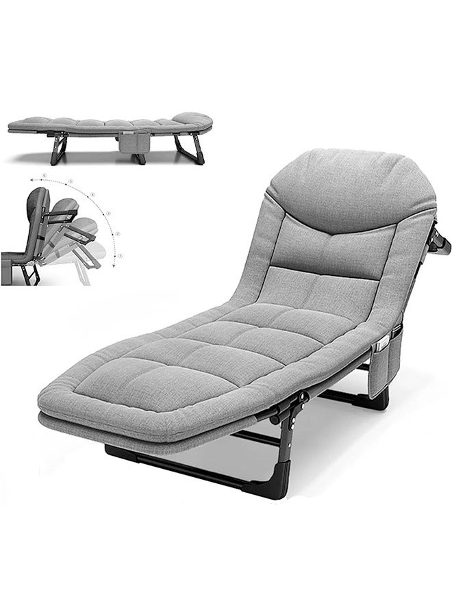 JCB CHIC Vital Premium Camping Bed Folding Bed 160 KG Capacity 8 Legs Luxury Recliner Bed Lounge Chair Adult Bed for Outdoor Beach Bed Office Camping Indoor Outdoor Foldable Lounger - Image 1