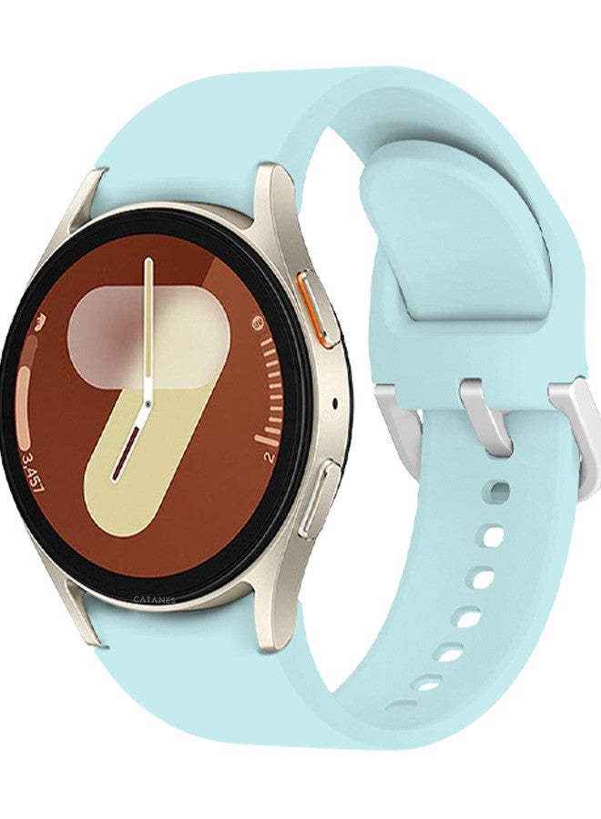 CATANES for Galaxy Watch 7 Strap 40mm 44mm,for Samsung Galaxy Watch FE Band 20mm Soft Silicone Sport Strap Women Men,No Gap Bracelet Wristbands Light Blue - Image 1