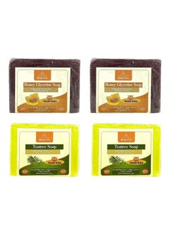 Khadi Pure Honey Glycerin & Teatree Soap 125 Ml (Pack Of 4)  - Image 1