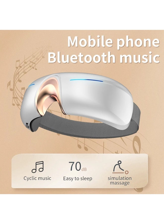 Smart Foldable Eye Massager with Bluetooth Function, Heat Therapy, Rechargeable, Air Pressure Eye Care, Relieves Eye Fatigue, Soothes the Eyes, Promotes Eye Blood Circulation, Relieves Dry Eyes , Dark Circles, and Delays Eye Aging - Image 5
