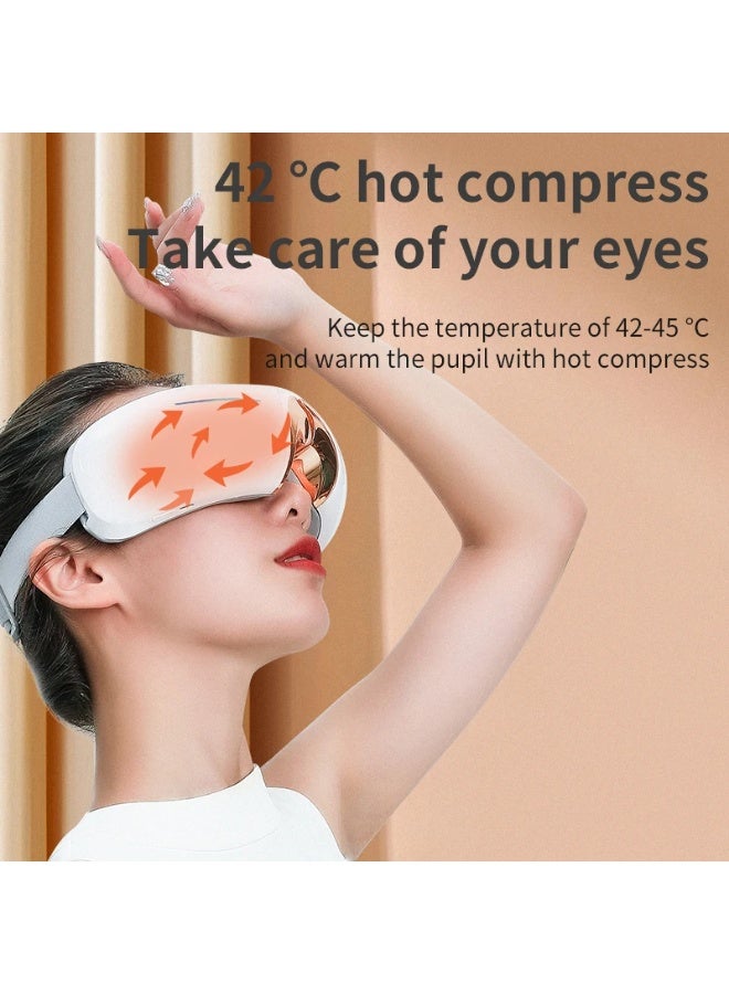 Smart Foldable Eye Massager with Bluetooth Function, Heat Therapy, Rechargeable, Air Pressure Eye Care, Relieves Eye Fatigue, Soothes the Eyes, Promotes Eye Blood Circulation, Relieves Dry Eyes , Dark Circles, and Delays Eye Aging - Image 4