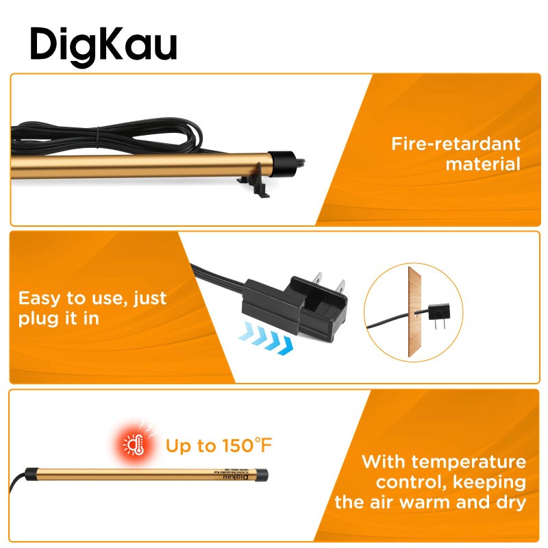 DIGKAU Gun Safe Dehumidifier Rod - High Power, Easy Installation Plug-in Dehumidifier, Superior Moisture, Keep Dry for Gun Safes,Cabinets, Closets (12in) - Image 4