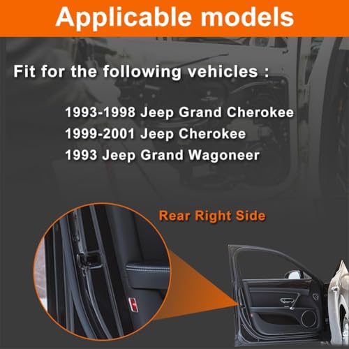 VEELECP Door Lock Actuator Compatible with 1993-1998 Grand Cherokee, 1999-2001 Cherokee Rear Right Passenger Side - Image 4