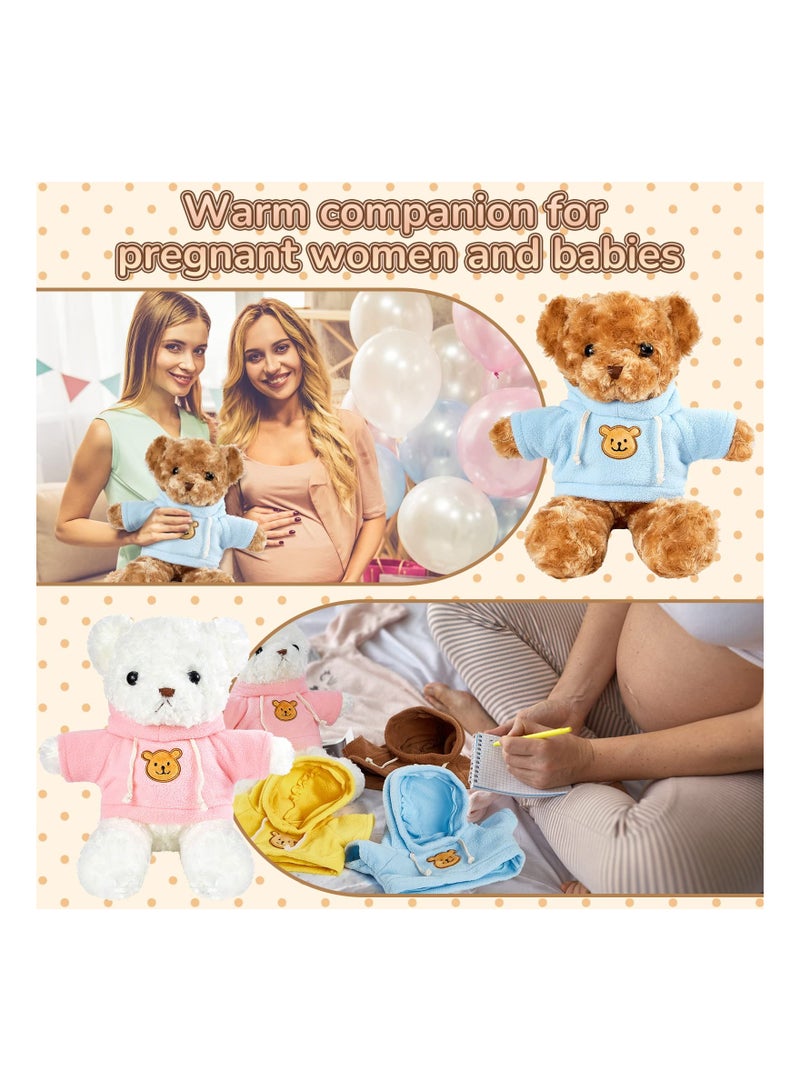 Zikra 5 Pcs Bear Clothes, Various Colors Tee Bear Hoodie, Bear Sublimation, Classic Tiny DIY Clothes for Bears Plush Bear Clothes Crew Neck Stuffed Animal Clothes Fit 35-45CM Stuffed Bear Dolls - Image 2