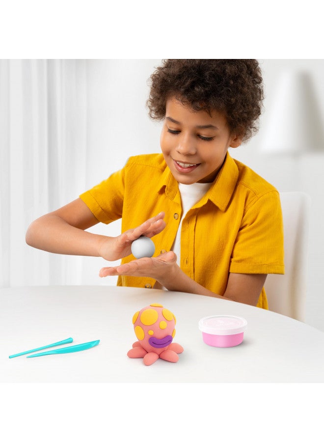 HEY CLAY Ocean: Shark, Octopus, Stingray Set - Air Dry Clay Kit 6 cans with Fun Interactive Instructions App Gift for Kids Age 3+ - Image 4
