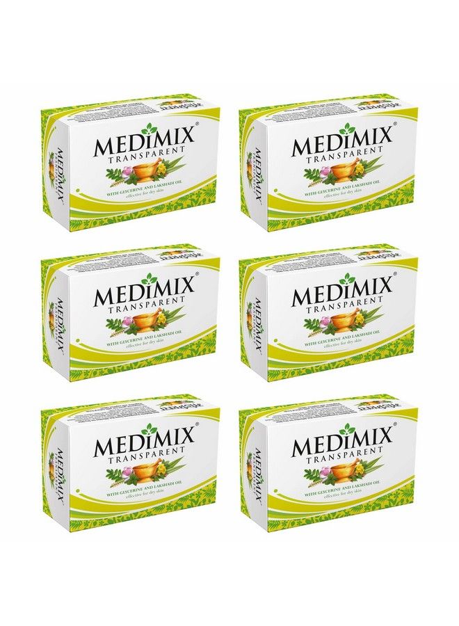 Medimix شفاف 125 جرام؛ عبوة من 6؛ صابون استحمام للبشرة الجافة؛ مع الجلسرين وزيت لاكشادي؛ - Image 2